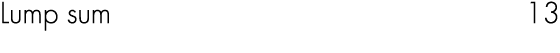 Lump sum 13