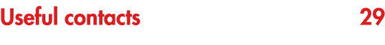 Useful contacts 29