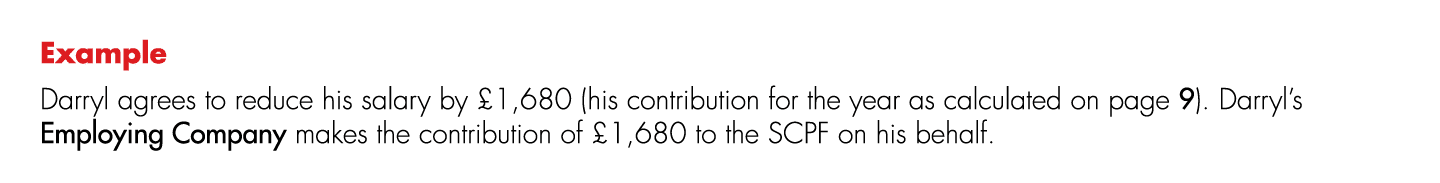 Example Darryl agrees to reduce his salary by £1,680 (his contribution for the year as calculated on page 9). Darryl’...