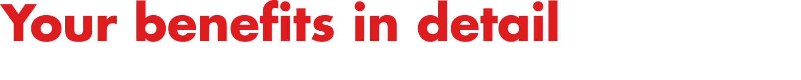 Your benefits in detail