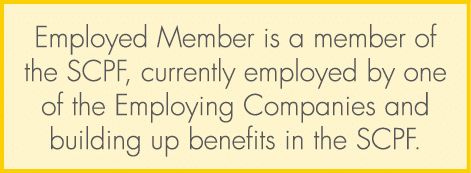 Employed Member is a member of the SCPF, currently employed by one of the Employing Companies and building up benefit...