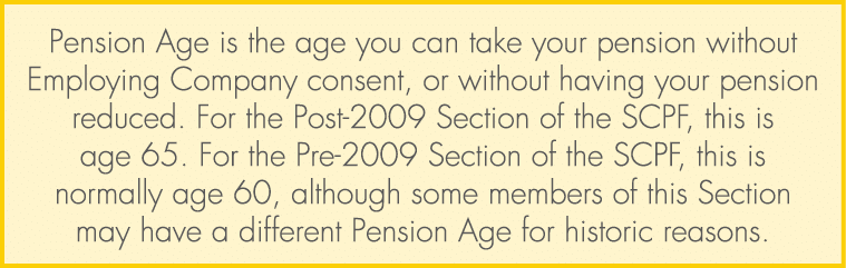 Pension Age is the age you can take your pension without Employing Company consent, or without having your pension re...