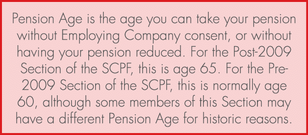 Pension Age is the age you can take your pension without Employing Company consent, or without having your pension re...